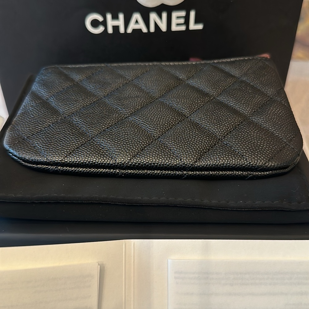 Authentic Chanel Quilted Mini O Case Pouch - Picture 7 of 14
